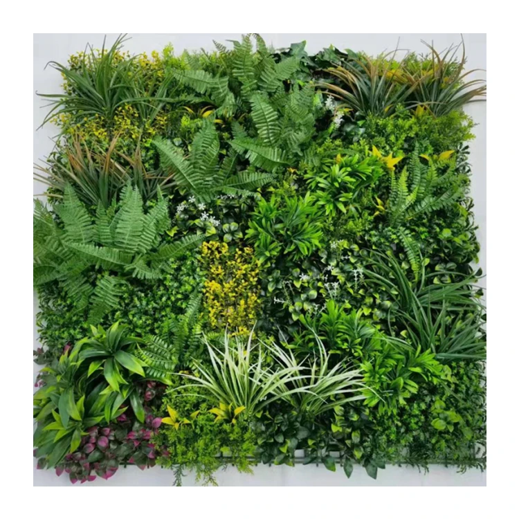 Customized Foliage Hedge Grass Artificial Green Plant Privacy Wall With 100% Safety