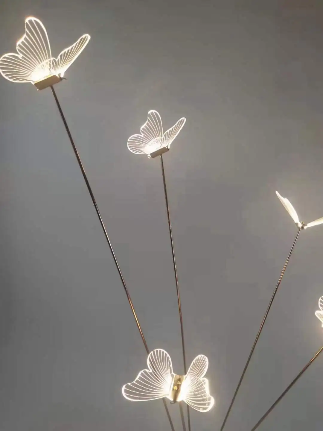 Hot sale wedding supplies road lead wedding decoration centerpieces butterfly LED light stand