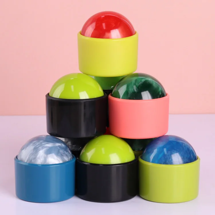 customization pain relief ice roller bal foot bottom oil rolling massage ball bearing massager