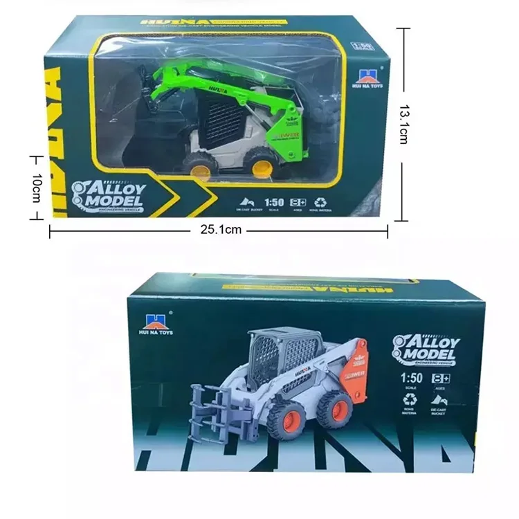 SJY-1707 1:50 Scale Wheel Loader Model Heavy-duty Dozer Vehicle Engineering Wheeled Car Toys Truck 1/50 Mini Diecast Bulldozer