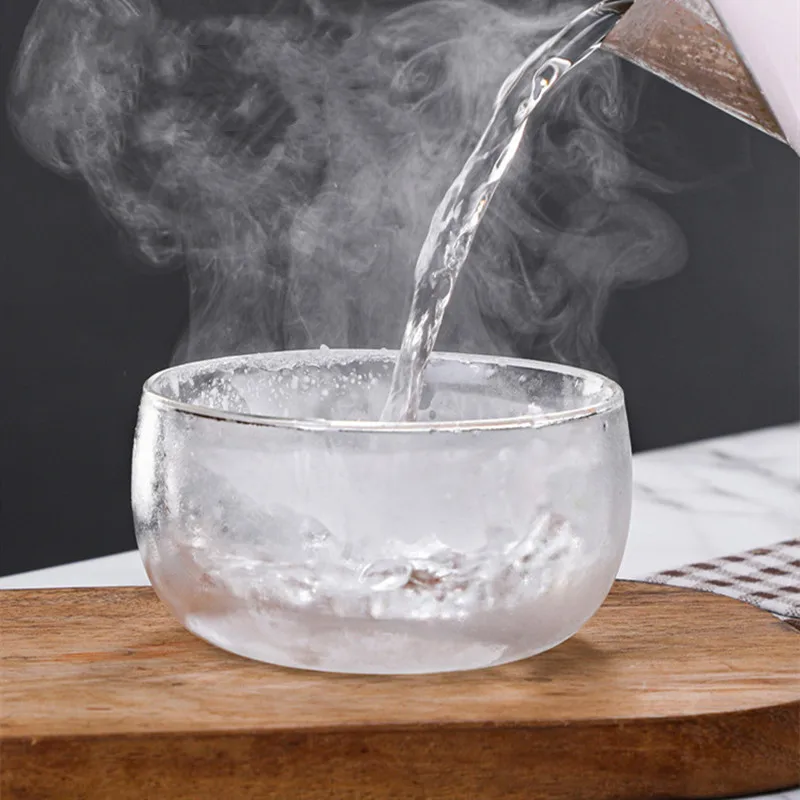 Wholsale double wall Glass Salad/fruit Bowl