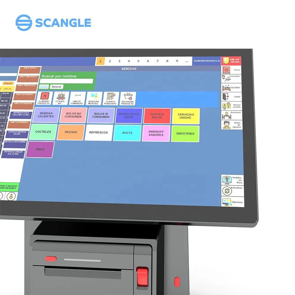Scangle SGT-D2 сенсорная pos-система с 80 мм принтер работает для