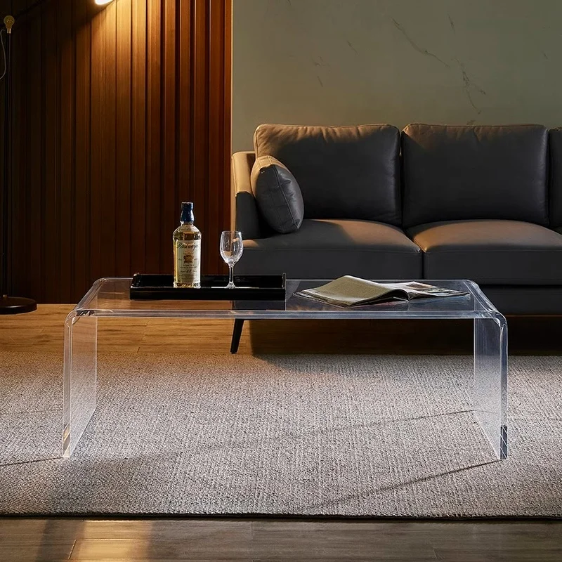 Nordic rectangle coffee table creative  plexi glass coffee table acrylic simple coffee table