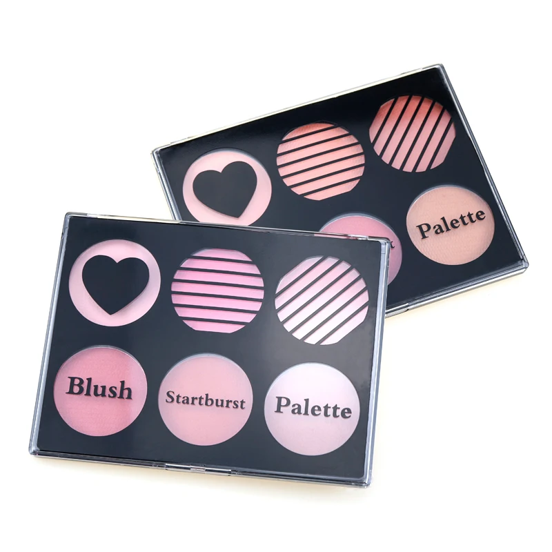 Hot Selling Face Make Up Cosmetics Blusher 6 Colors Waterproof Makeup Blusher Palette
