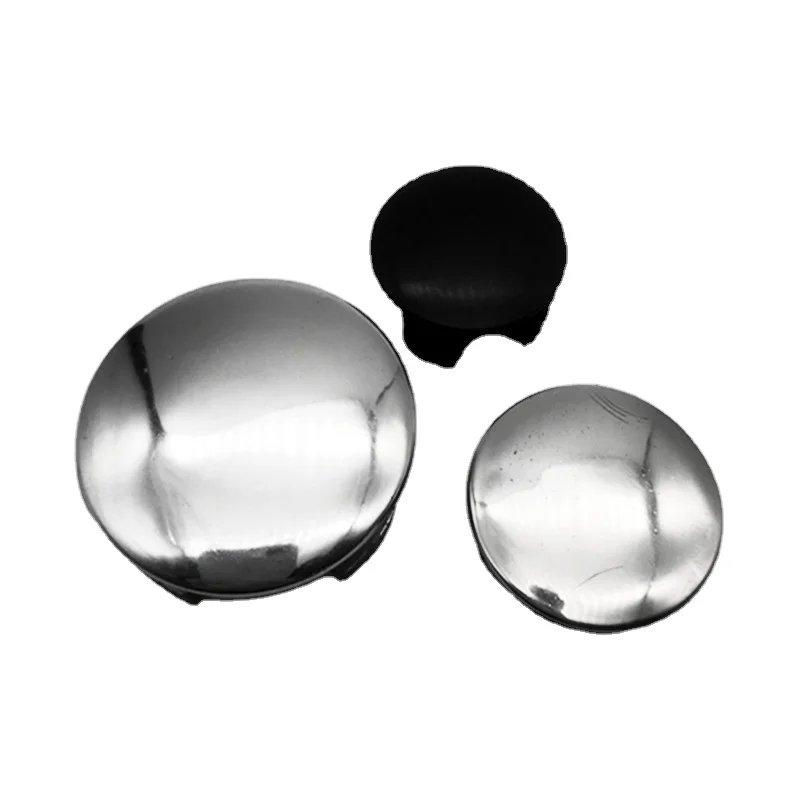 35mm/50mm round steel pipe plug electroplated silver vinyl cover Metal plating plastic silver cover