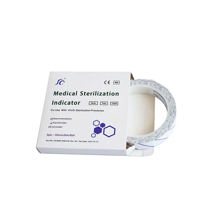 Plasma Sterilization Autoclave Tape blue to red Medical H2O2 Plasma Chemical Indicator Tape