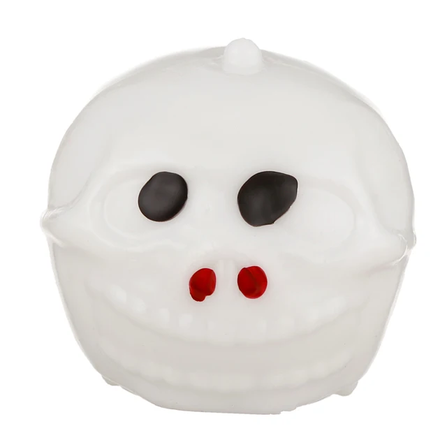 High Quality Promotional Novelty Design Environmental-Friendly Colorful TPR Squeeze Skull Splat Ball Toys