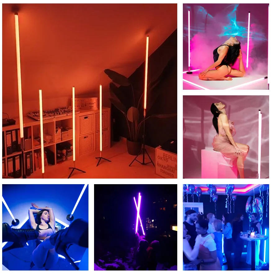 360 Degree Led Video Tube Pixel Led Stage RGB Matrix Neon Tube acrylic Led for DJ Music Party