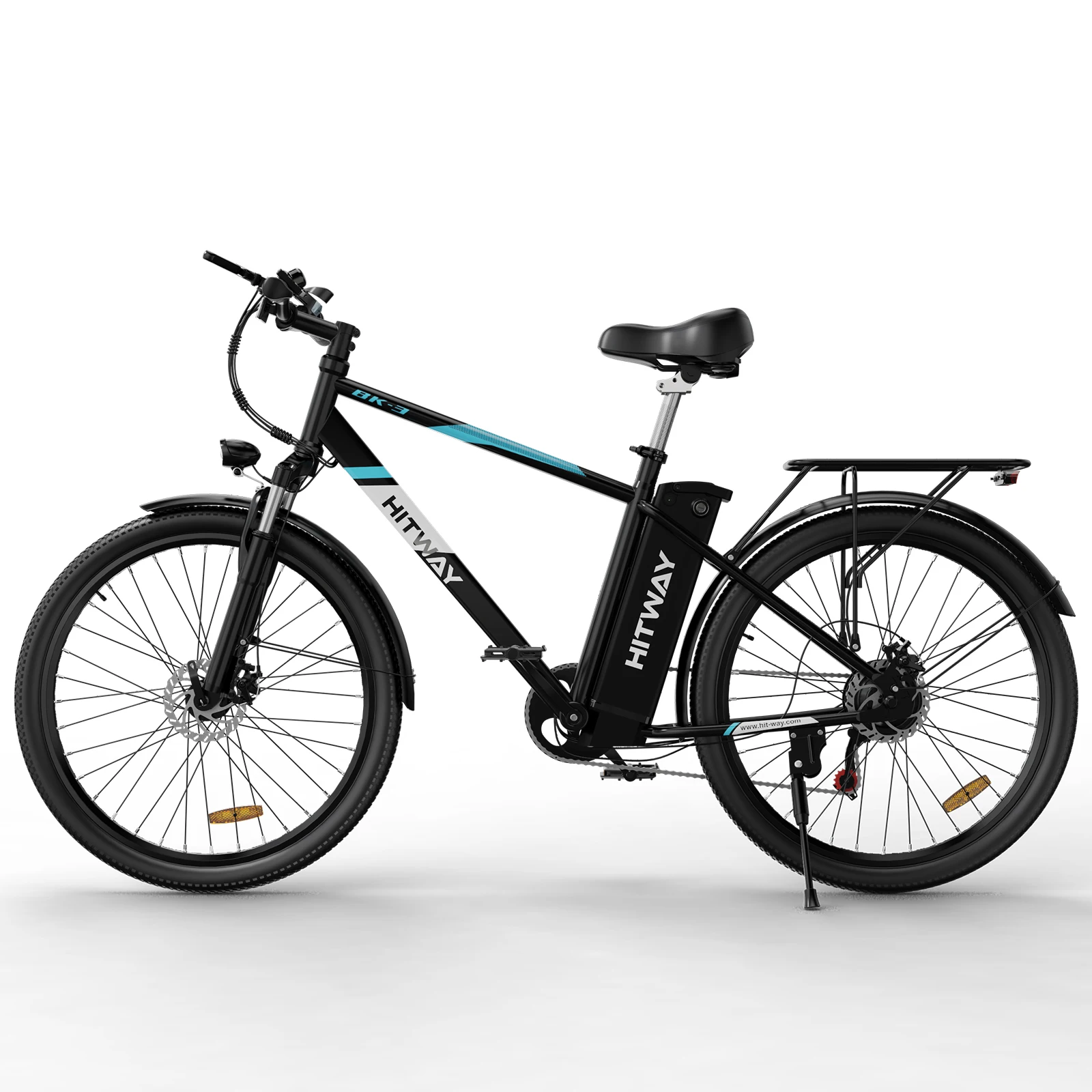 26 Zoll Fat Tire Ebike Motorcycle Full Suspension Frame Adult Blue Mountain Electric Bicycle