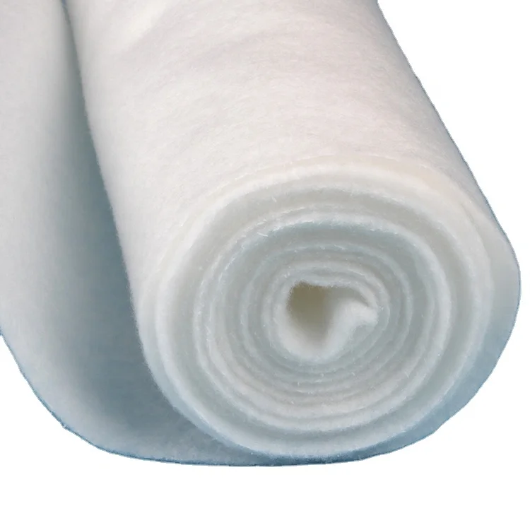 
Large Stock High Quality White Cotton Needle Punched Fabric Roll Thickness 1-12Mm 