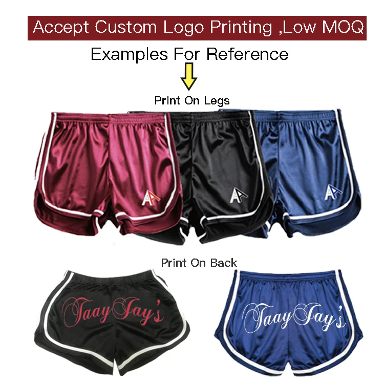 B947  High Waist Pole Dance Satin Silk Shorts Girls Sexy Gym Snack Shorts Custom Spandex Women Dolphin Booty Biker Shorts