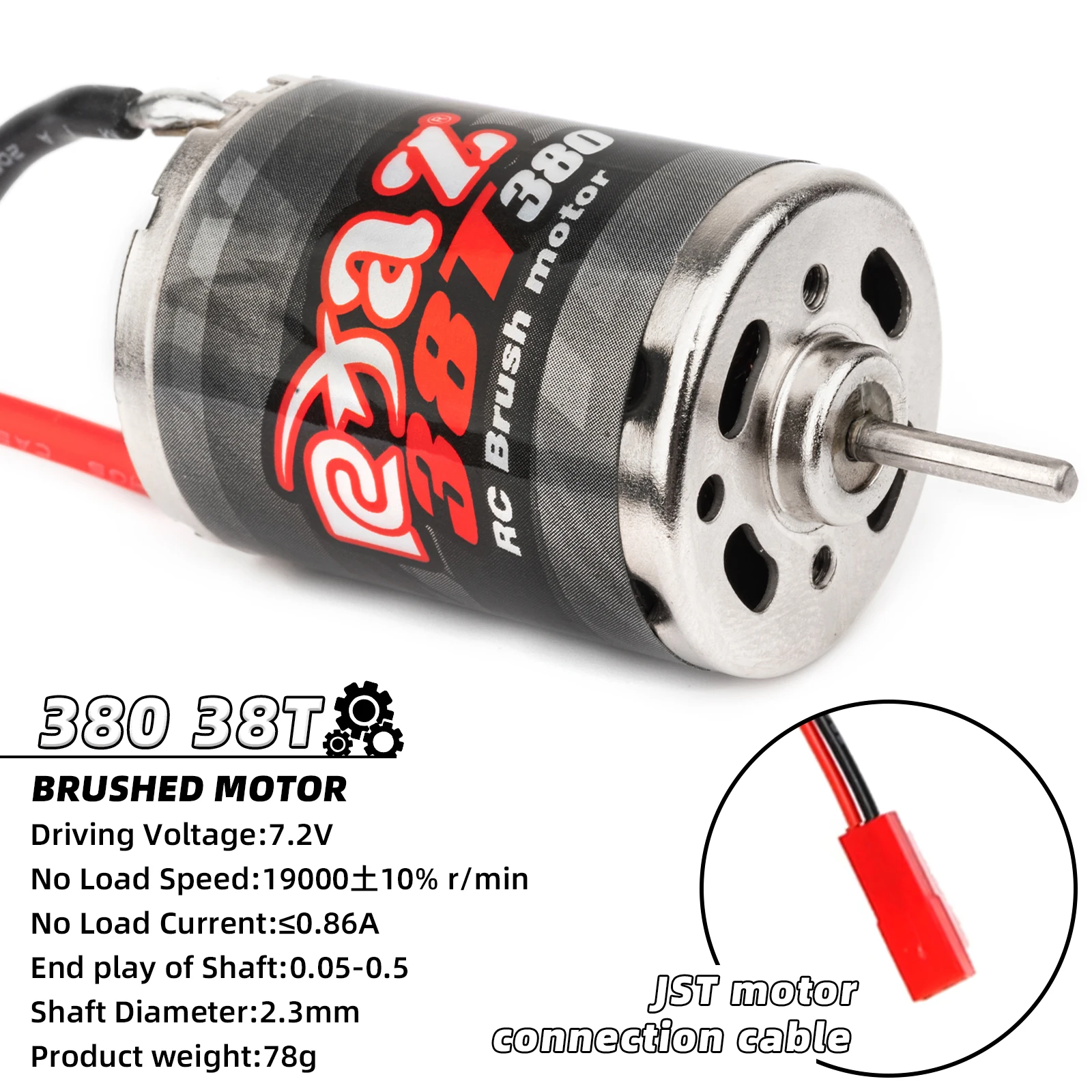 RC 380 Small Motor 38T Brushed Motor Electric Motor for 1/10 1/16 1/18 HSP HPI Wltoys Redcat Traxxas Slash Motor Upgrade Parts