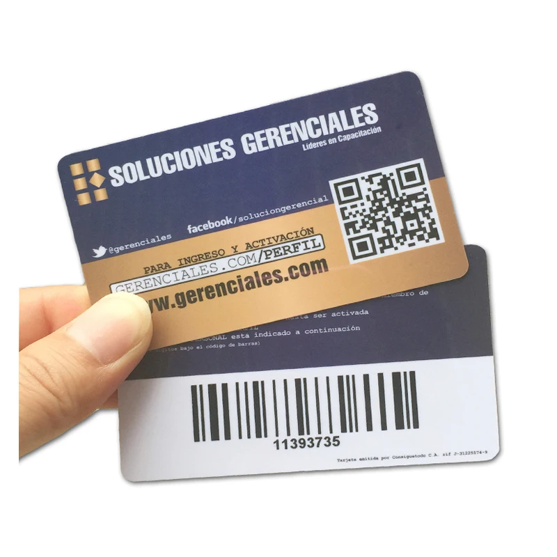 Custom design visa card size plastic membship gift cards pvc qr code business cards