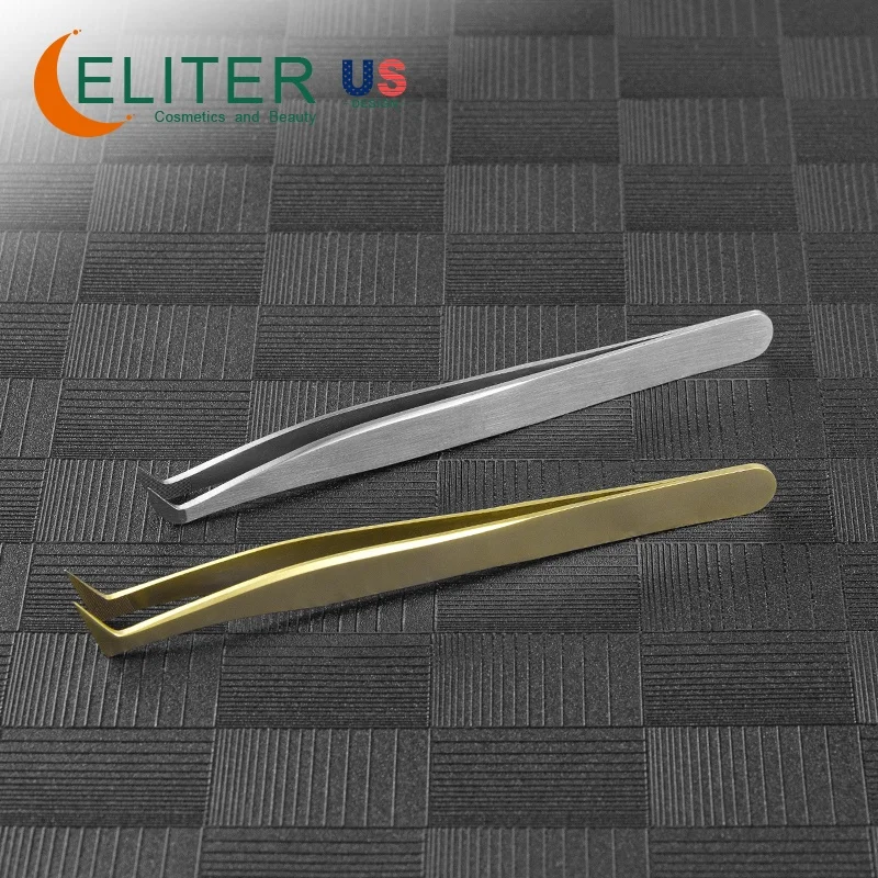 ELITER Hot Sell Private Label Lash Tweezers Lash Extension Tweezers Custom Private Label Lash Tweezers