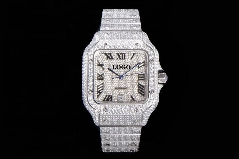 Diver mechanical Watch 39.8MM 2824 movement QuickSwitch WSSA0013 Luxury brand two-color VVS icy gypsophila diamond Watches