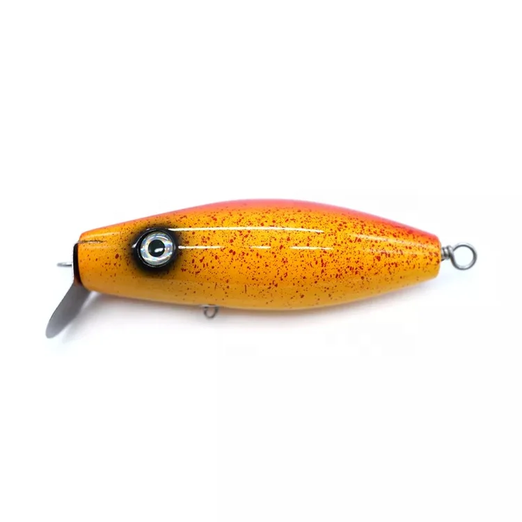 68g 6 inches Metal Lip Minnow Lure Birch Hard Artificial Wood Bait Plopper Plug