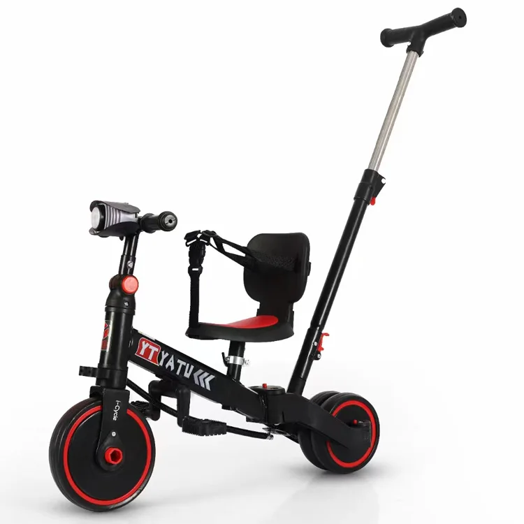 Cheap price kids ride on toy foldable tricycle top sale hot selling 3 in 1 multi-function kids tricycle
