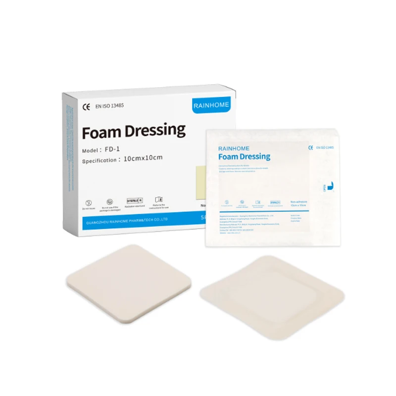 Medical wound supplies silver non-adhesive foam dressing for advanced wound healing surgical product higher absorb