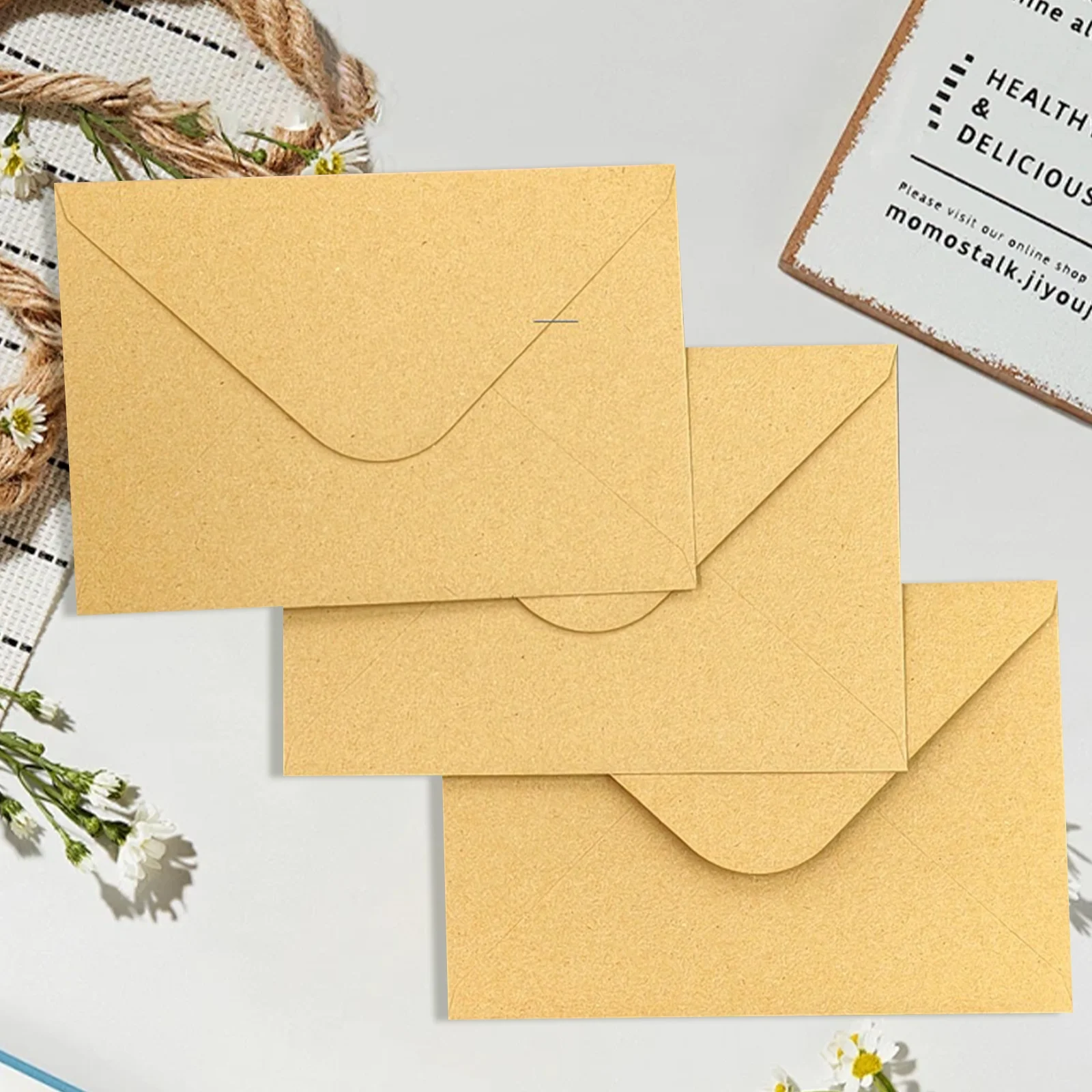 Customized 11x16cm Brown Kraft Paper Recycled Envelopes Thank You Card Envelope with Your Own Logo Letter Premium Envelope