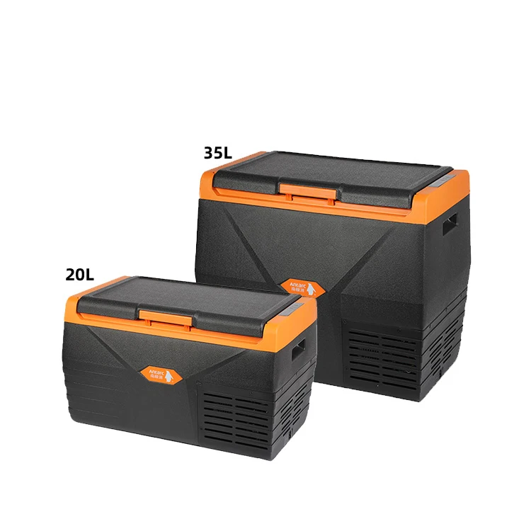 
Portable Compressor Mini Car Fridge Built-in handles For Camping 