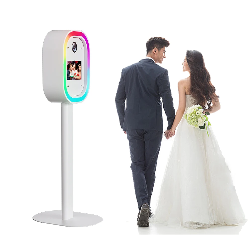 Factory direct business aluminum shell light weight ipad surface pro oval dslr photo booth with flight case for wedding party