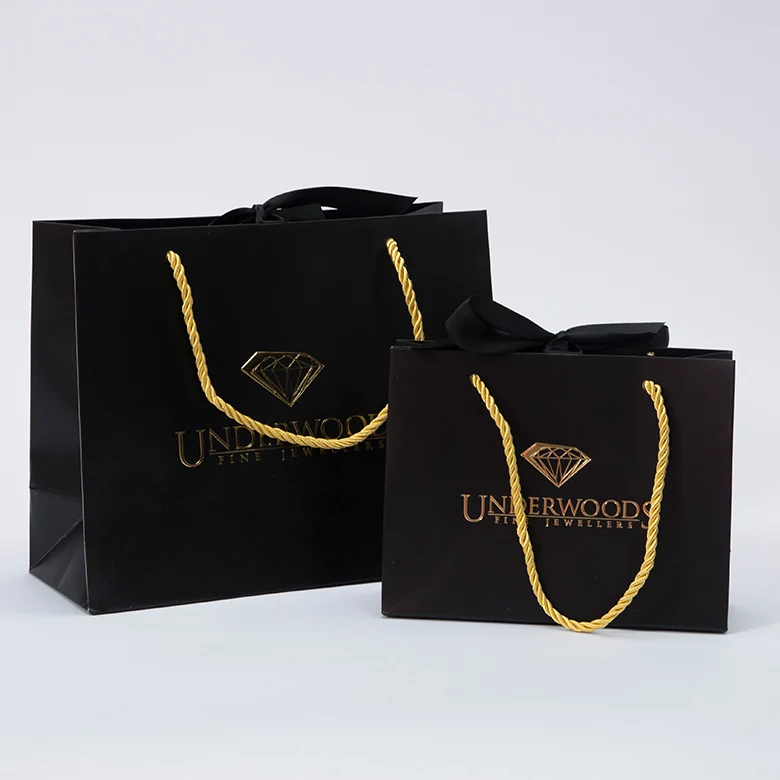 Custom luxury shopping paper bags with your own logo