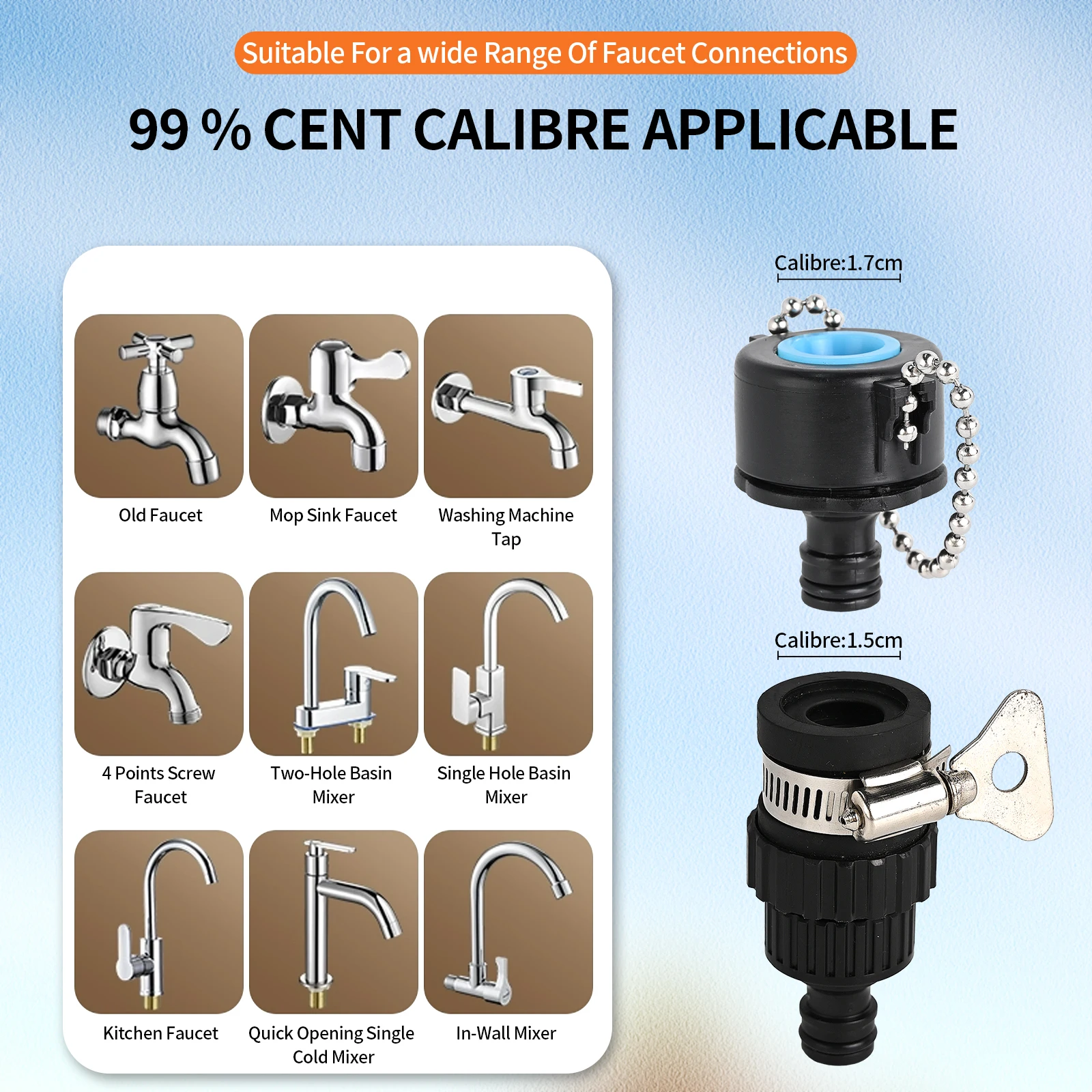 Universal Connector  Multi functional  Hose Connector Tap Adaptor ABS Adaptor  for Tube Connect