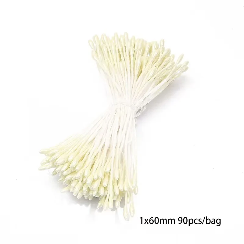 artificial beige color flower pistil and artificial flower bouquet for DIY craft