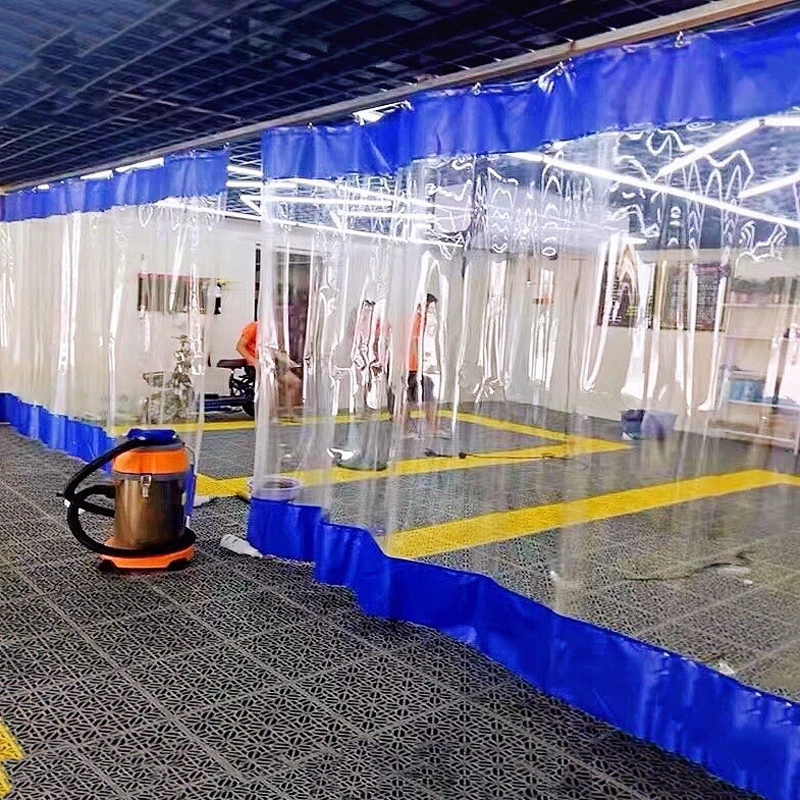 Pvc Wash Bay Curtain For A Car Wash