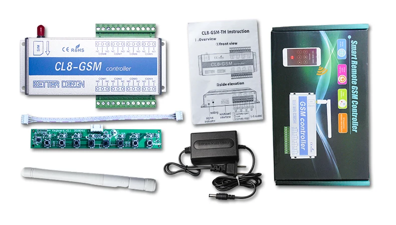  GSM 8 каналов релейный контроллер умный дом выключатель питания SMS Звонок датчик температуры дистанционное управление открывание ворот Блокировка