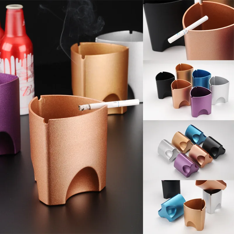 Multiple styles Fashion hexagonal metal ashtray aluminum fall-resistant