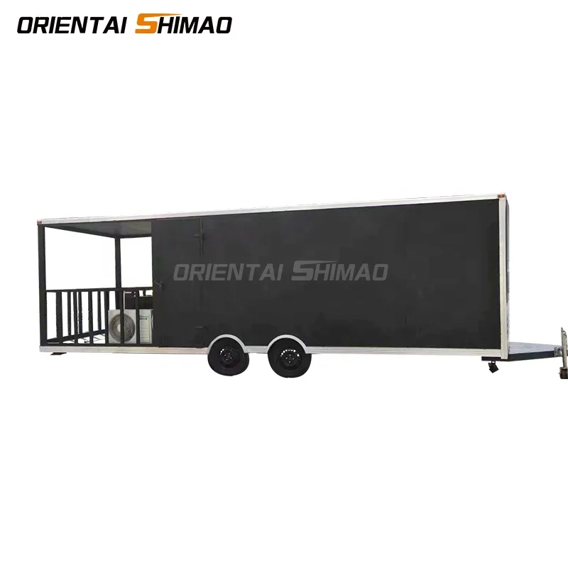 Mobile cheap price commercial pizza trailer truck for fast food