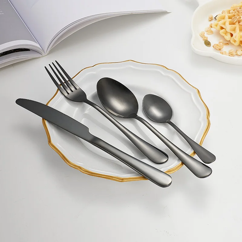 Classical 1010 Flatware Silver Gold Plated 18/0 18/10 Stainless Steel Cutlery Set for Restaurant Hotel Wedding