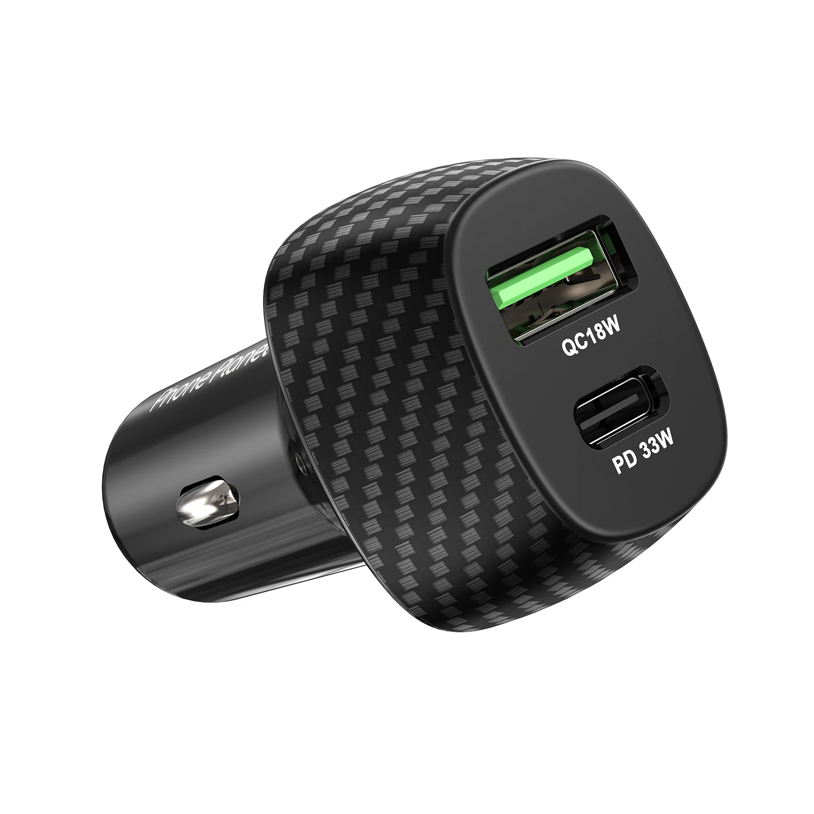 Phone  Planet Trending products 51W dual 2 port metal car charger fast charging pd car charger for phone