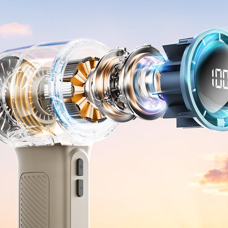 zaiwan OEM logo custom portable USB mini handheld fan plastic rechargeable 1500mAh battery double blades mini desk fan