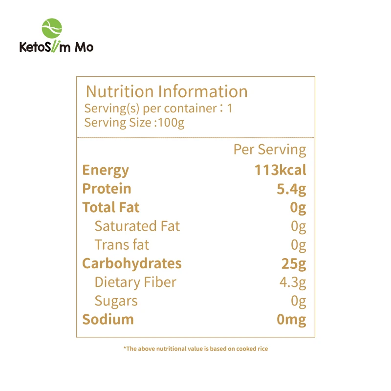 Healthy White Kidney Bean Shirataki Konnyaku Konjac Dry Rice