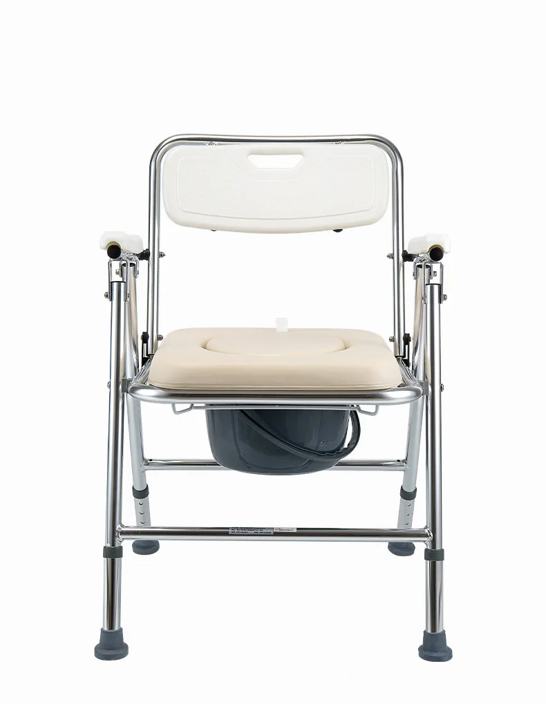 OEM Lightweight non-slip aluminum alloy or plastic toilet chair foldable commode chairs for elderly