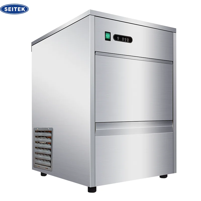 Stainless Steel Ice Making Machine 24-30kg/24h Snowflake Ice Maker Portable Cooling