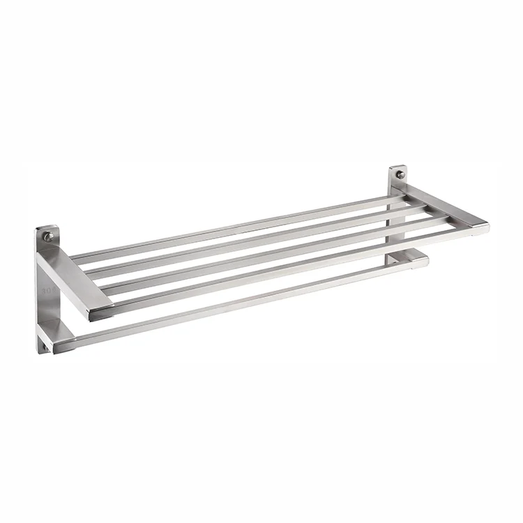 Отель Настенный нержавеющие вешалка для полотенец для ванной комнаты из нержавеющей стали полка