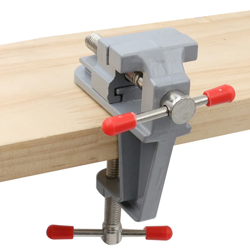 Mini Bench Vise Muliti-Funcational Aluminum Miniature Small Jewelers Hobby Clamp on Table Flat Pliers Tool Vice