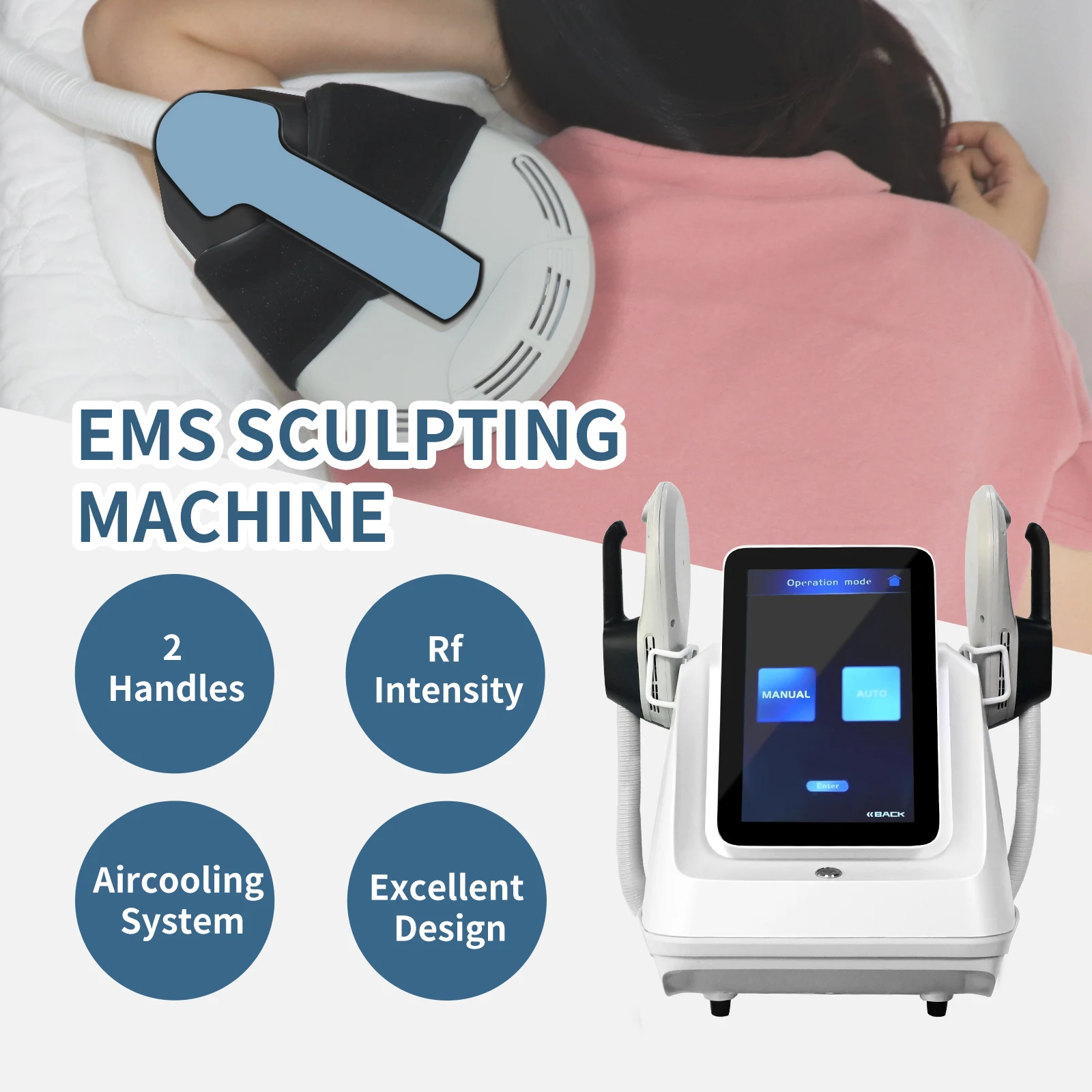 New Arrival 2023 2/4 Handles Electro Stimulation Professional Mini Emslim Body Sculpting Ems Fitness Machine