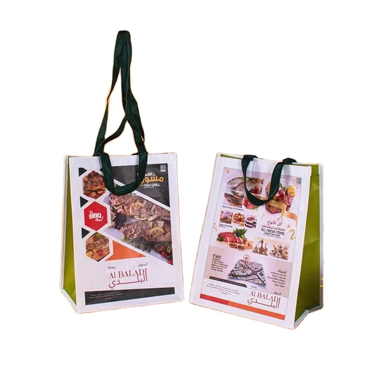 Wholesale Custom Printed Eco Friendly Recycle Reusable Grocery PP Laminated Non Woven Fabric Tote Shopping Bags