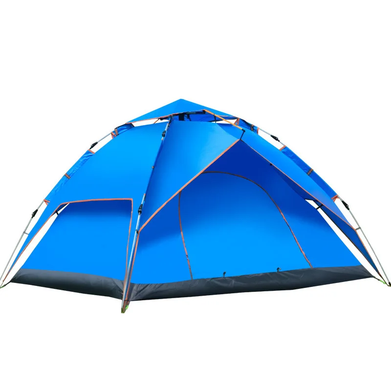 Family Outdoor Swag Large Canvas Folding Camping Tent 3-4 Person Portable Fully Automatic Tent