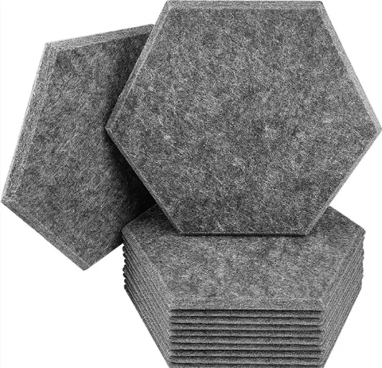 Polyester fiber felt sound-absorbing board panel partition wall hexagonal sound-proof board