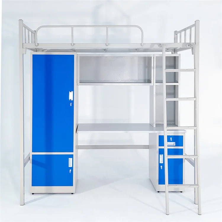 China Supplier Hot Sale Designs Heavy Duty Boarding School Metal Bunk Loft Bed For Kids