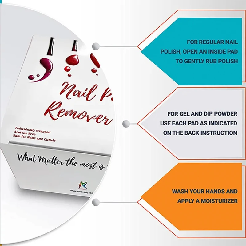 Салфетки для снятия лака индивидуальная упаковка OEM одноразовые инструменты нейл-арта