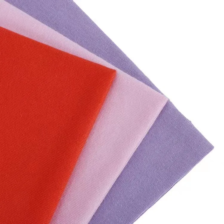 Hot selling NO MOQ  middle weight 95% cotton 5% spandex 190 GSM knitted single jersey fabric for sport T-shirt