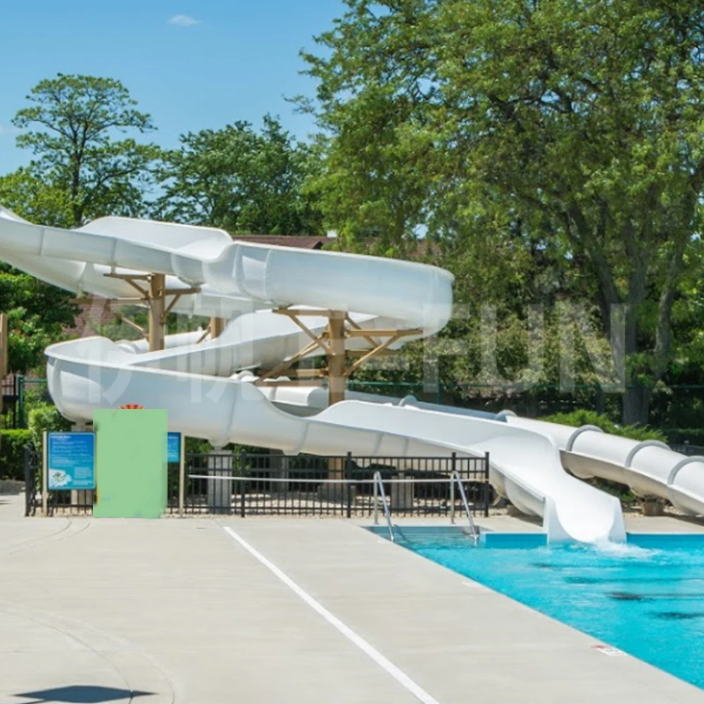 White Fiberglass Water Slide Wholesale Price for Swimming pool/Hotel
