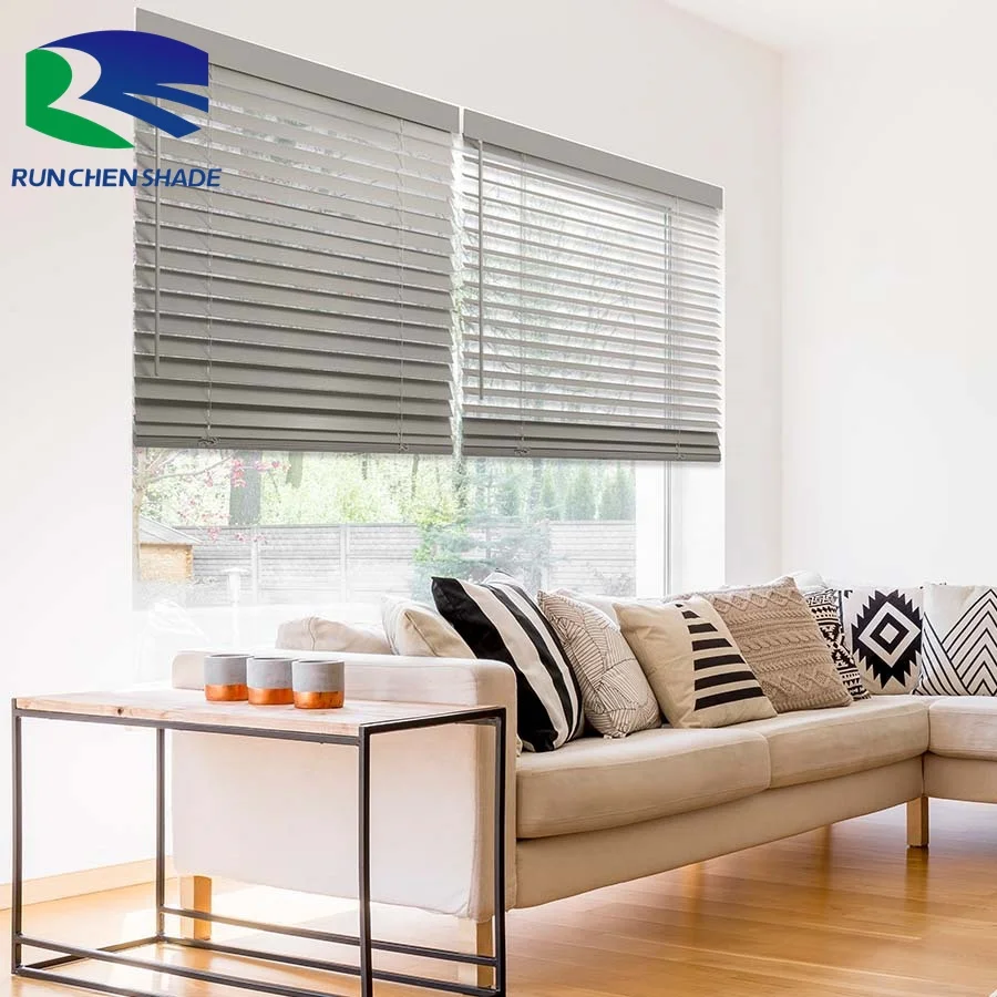 Custom Made Child-Safe Widely Used Faux Wood Slat Venetian Window Blinds Wood Venetian Blinds for Window and Blinds Motorized