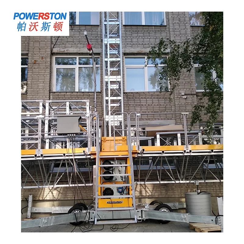 Projects Total Solution High Rise Building Facade Loading Load Hoist Mast Climbing Work Platform